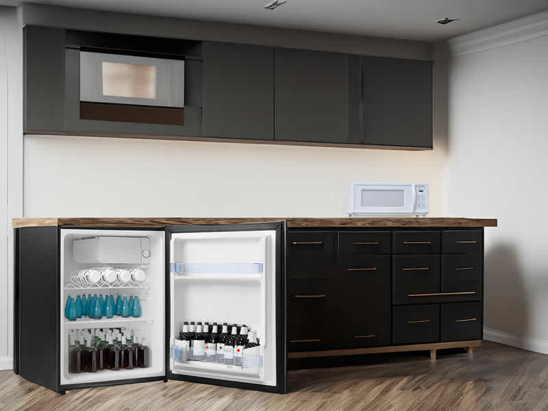 Novello Bar Fridge Black - L/58L