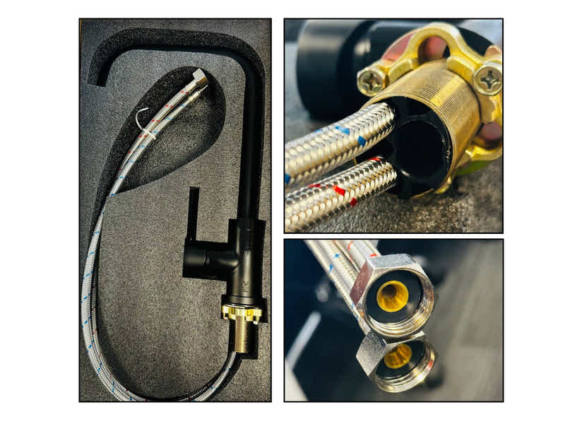 Black Kitchen Faucet - Square