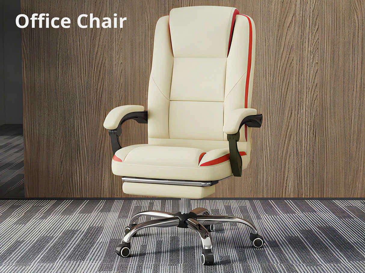 Naturlig Writing Desk & Siena Executive Office Chair PU Beige