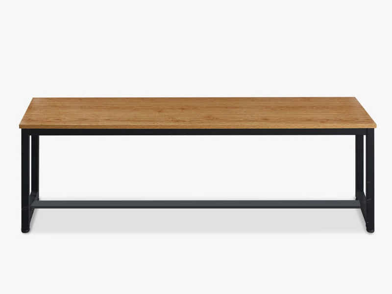 Wooden Dining Bench with Metal Legs - 140 cm