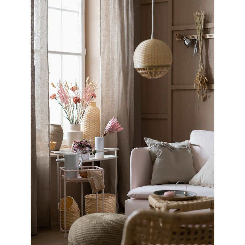 DS BS Modern Loft Metal Side Table Flower Stand Rectangle-Pink