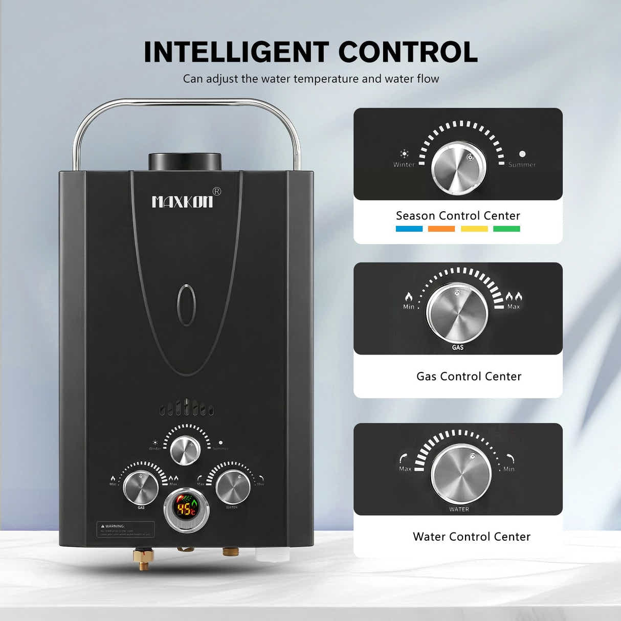 DS BD Maxkon Gas Hot Water Heater 9 in 1 10L Tankless Camping Shower Pump System