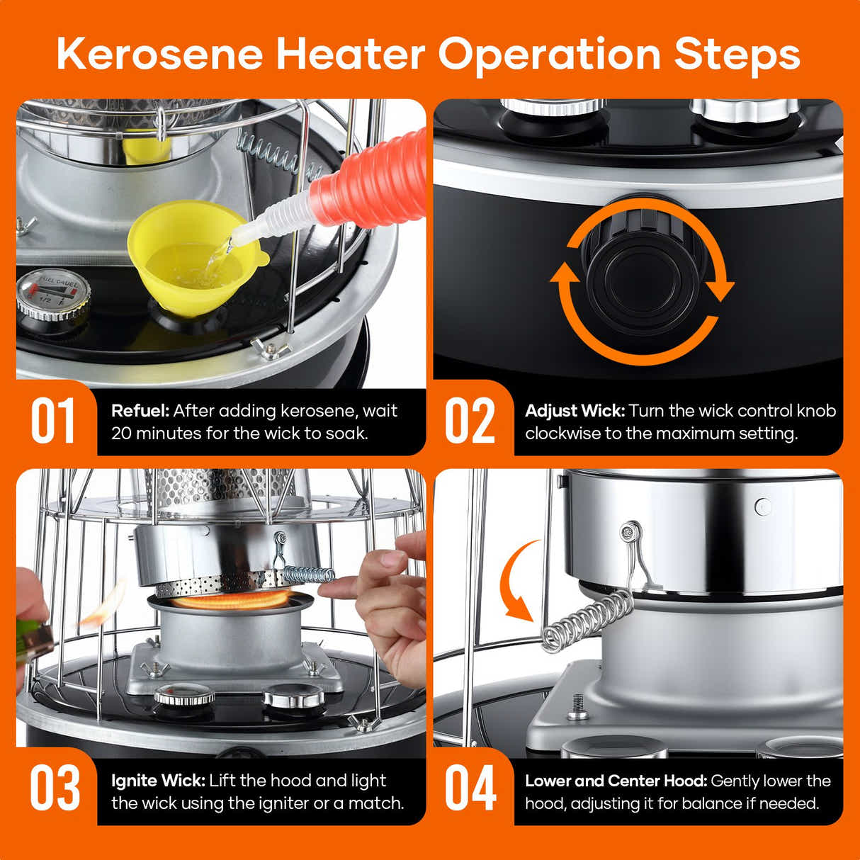 DS BD Kerosene Heater Non Electric Camping Heating Cooking Stove Kero Oil Cooker
