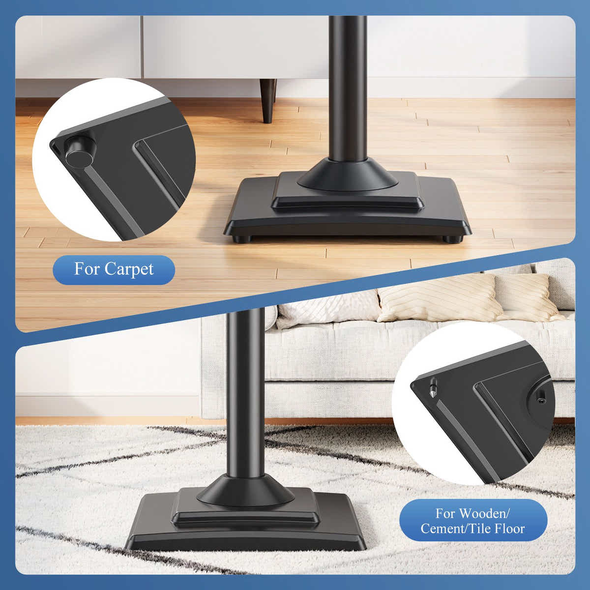 DS BD Floor Rear Speaker Stands Surround Sound Bookshelf Satellite 82.6-106cm