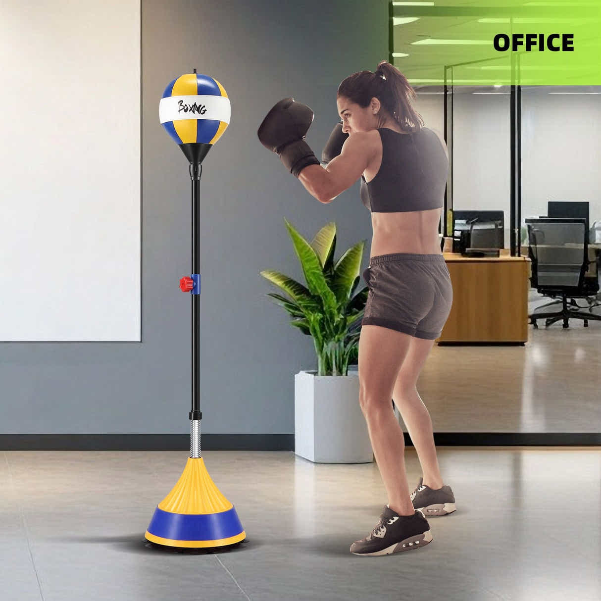DS BD Punching Bag Reflex Speed Ball Height Stand Boxing Gloves Pump Set Kids