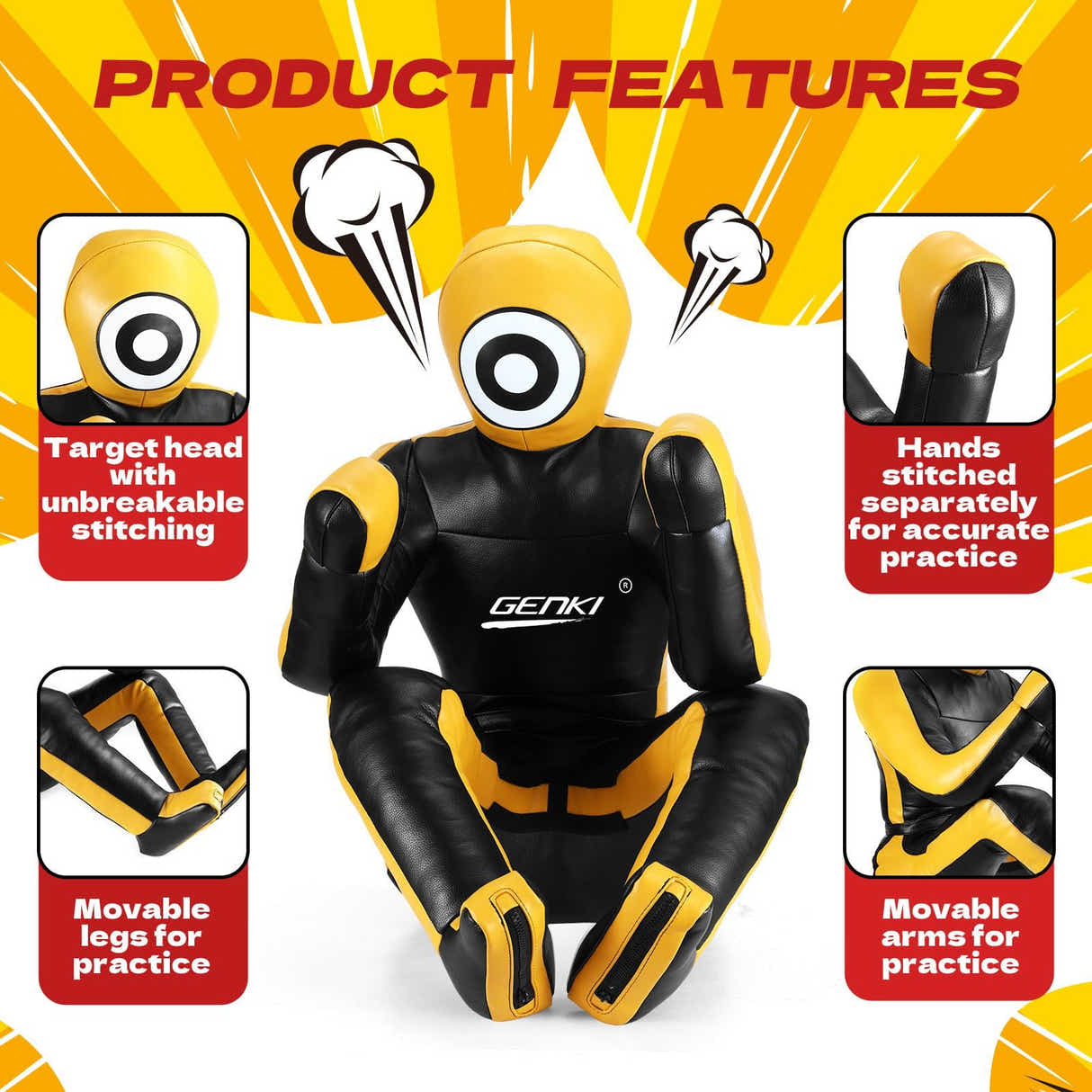 DS BD 170cm Grappling Dummy MMA BJJ Wrestling Jiu Jitsu Boxing Punching Unfilled