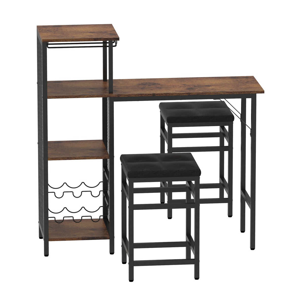 DS BD Bar Table & Stools Set Dining Desk Kitchen Chairs Cafe Pub For Home Cafe