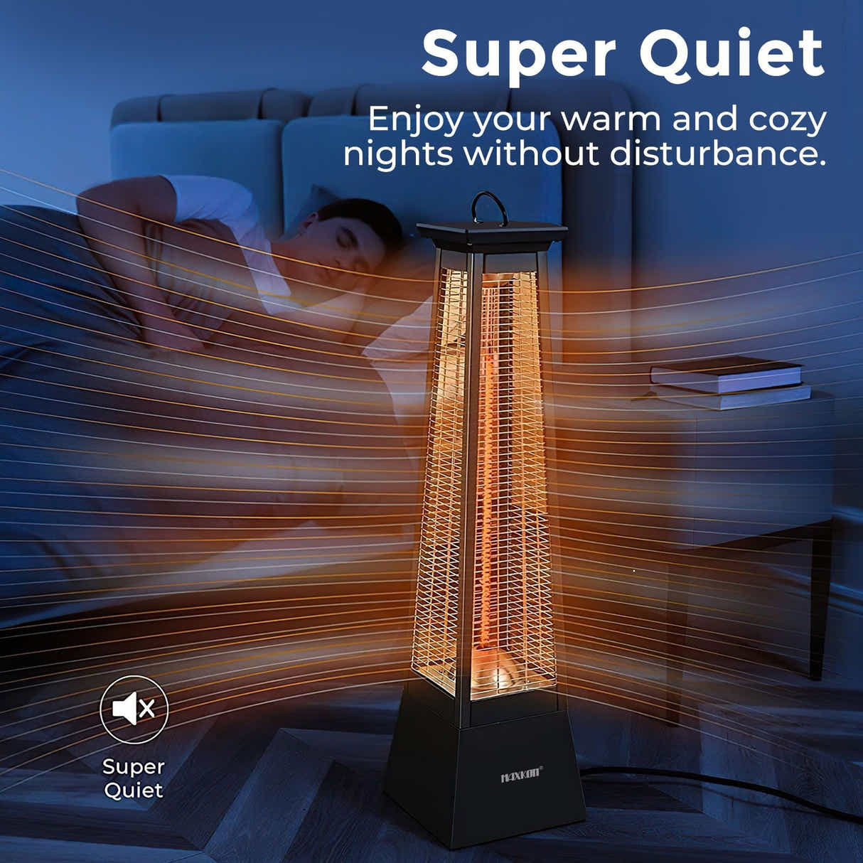 DS BD Maxkon 1500W 360° Infrared Patio Heater Electric Freestanding Space Tower