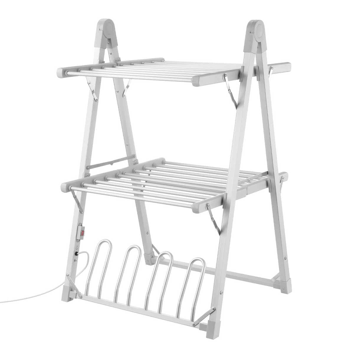 DS BD Heated Clothes Airer Dryer 2 in 1 Electric Towel Rail Laundry Shoe Heater