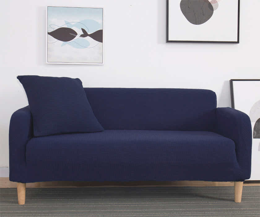 DS BS Sofa Cover High Stretch Sofa Cover Three Seat-Blue