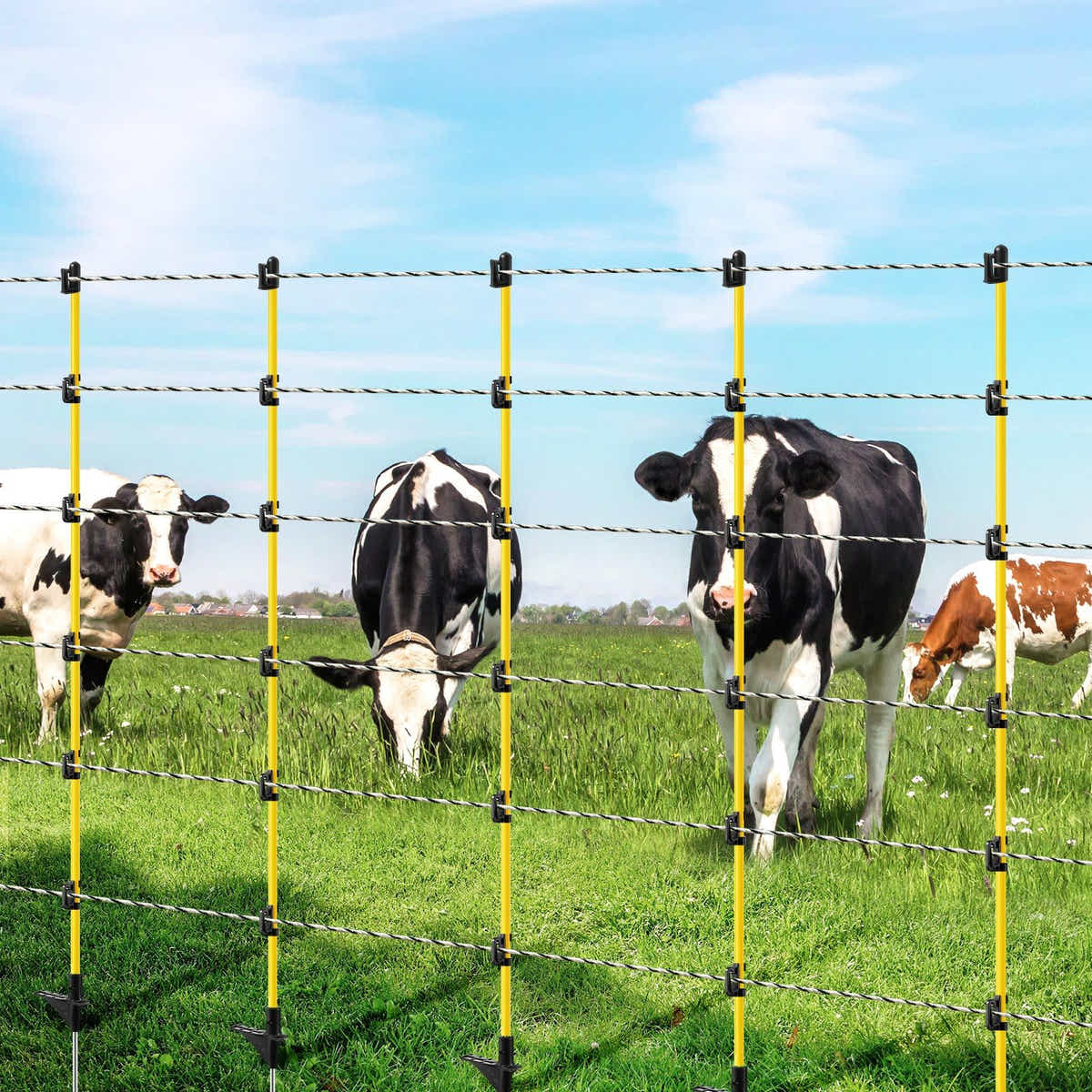 DS BD Electric Fence Post 20pcs 127cm Tread Step In Wire Temporary FencingGarden