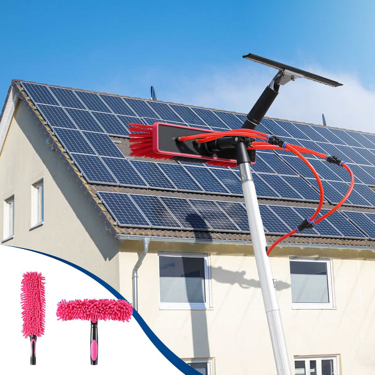 DS BD 7m Water Fed Pole Window Cleaning Tool Solar Panel Washing Kit Set