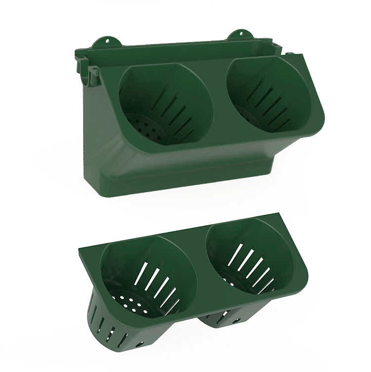 DS BS 10 Pack Vertical Planter Wall Hanging Flower Pots with Steel Rack