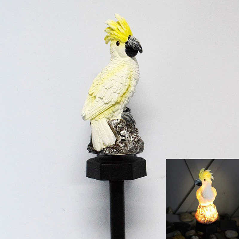 DS BS Outdoor Garden Parrot Bird Solar LED Decor Light-Yellow