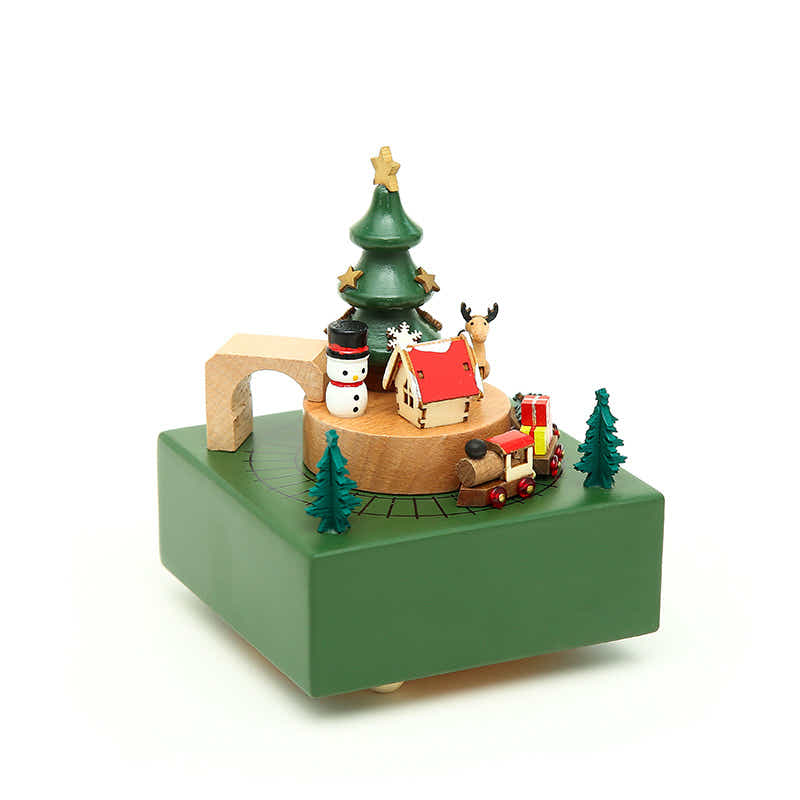 DS BS Musical Box Featuring Xmas Tree with Moving Magnetic Train