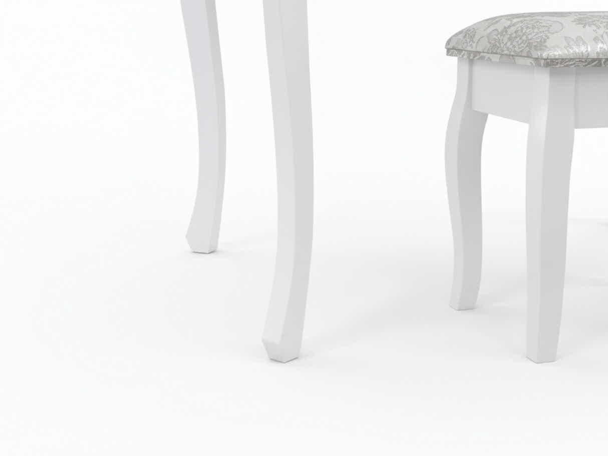 3-Mirror Dressing Table Set White - 79 cm