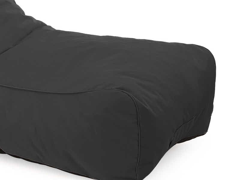 Outdoor Foam Lounger Bed - Black