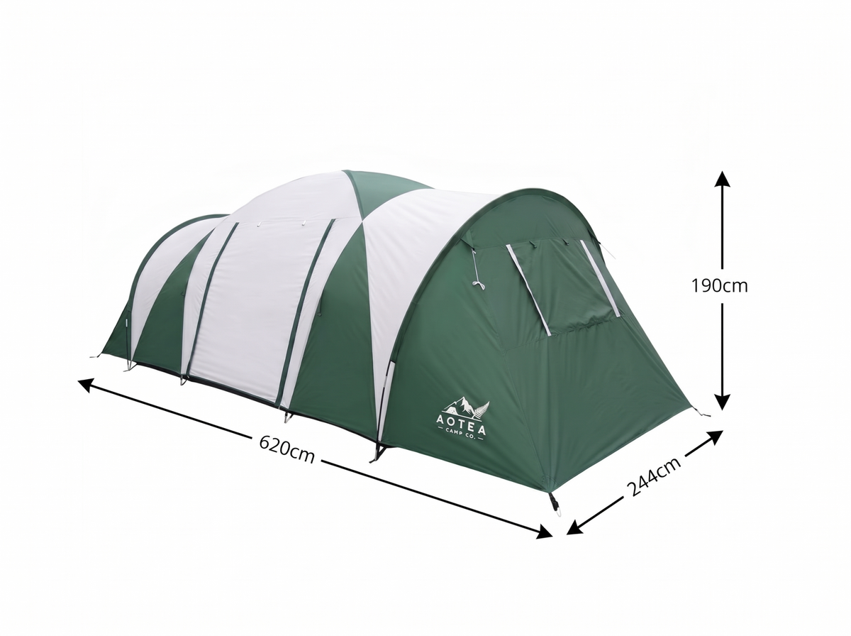 Aotea 12-Person Family Camping Tent 3-Room