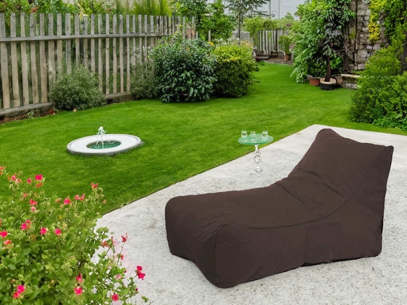 Outdoor Foam Lounger Bed - Brown