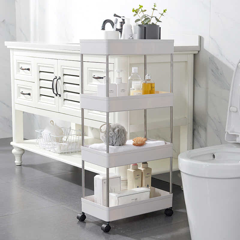 DS BS 4 Tiers Gap Storage Organizer Rack Shelf with Wheels