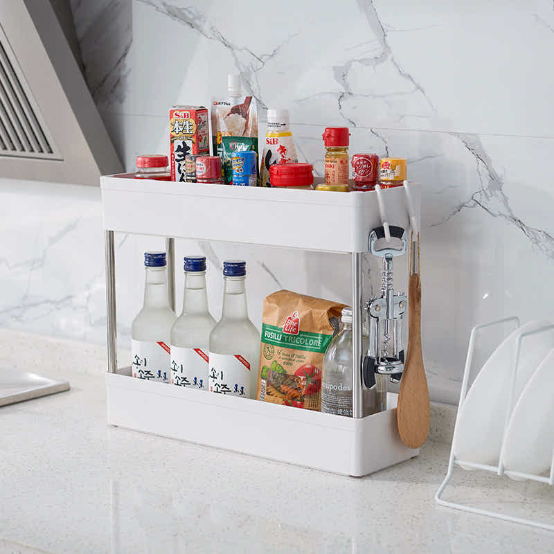 DS BS 4 Tiers Gap Storage Organizer Rack Shelf with Wheels