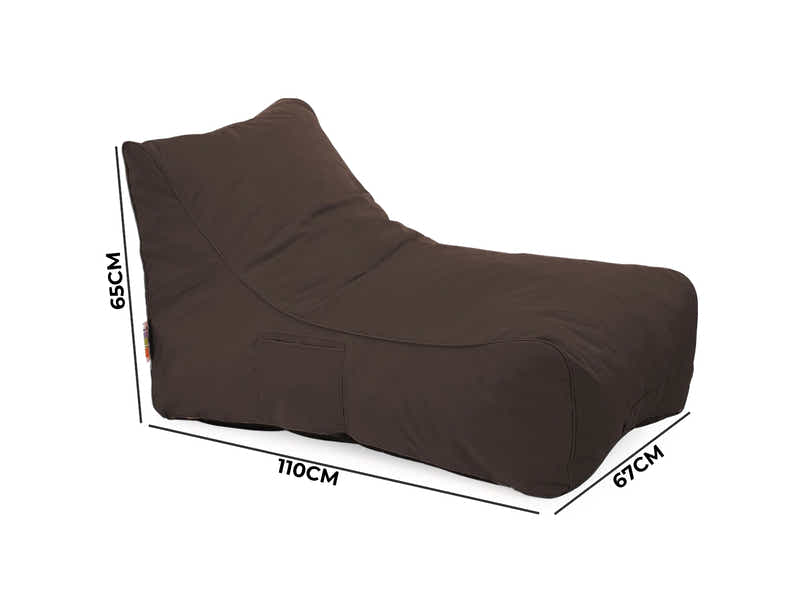Outdoor Foam Lounger Bed - Brown