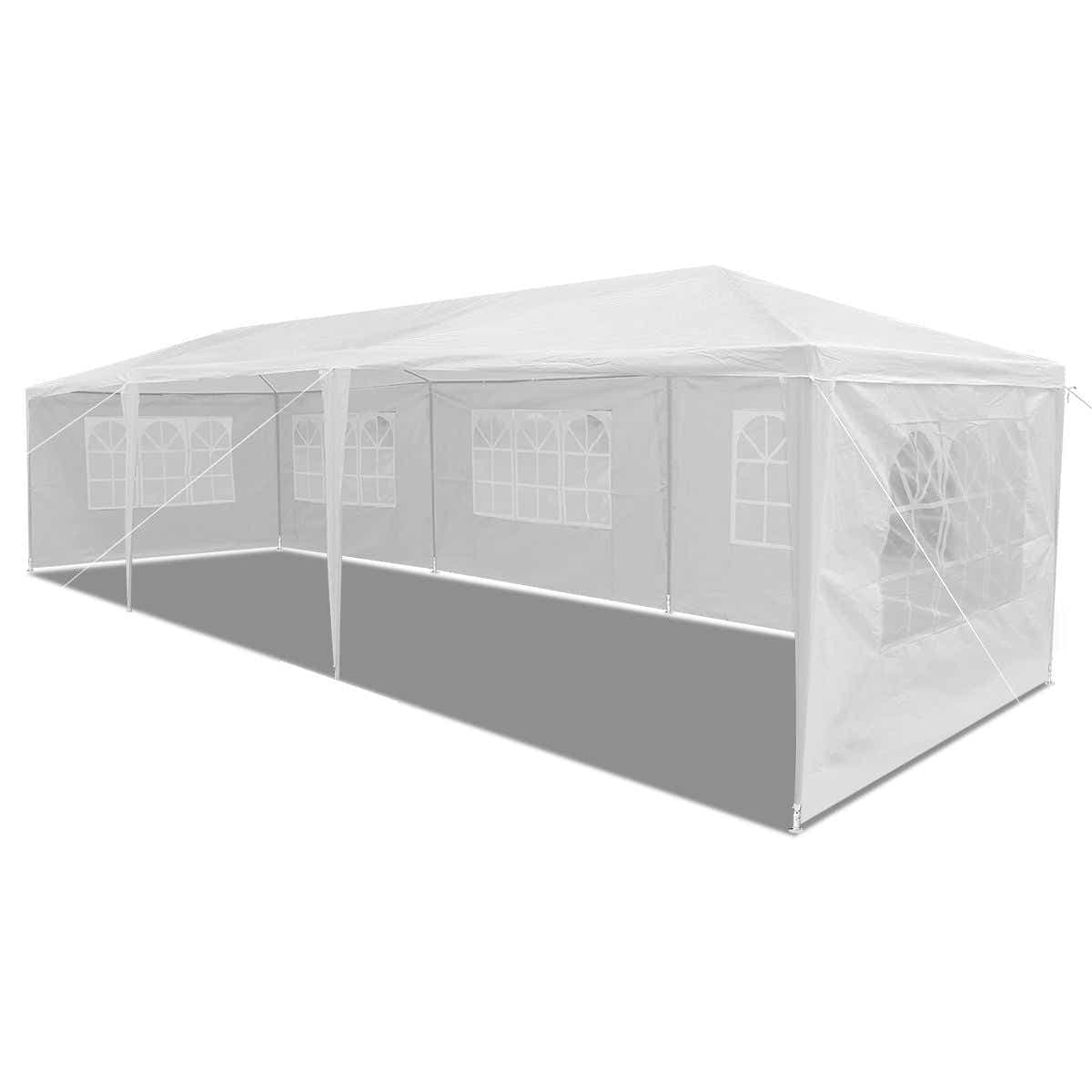DS BD 3x9m White Walled Waterproof Outdoor Gazebo