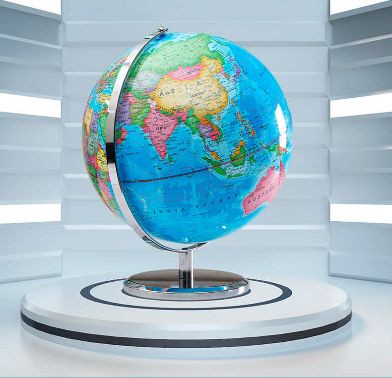 DS BS Illuminated World Globe Decor LED Light 22cm