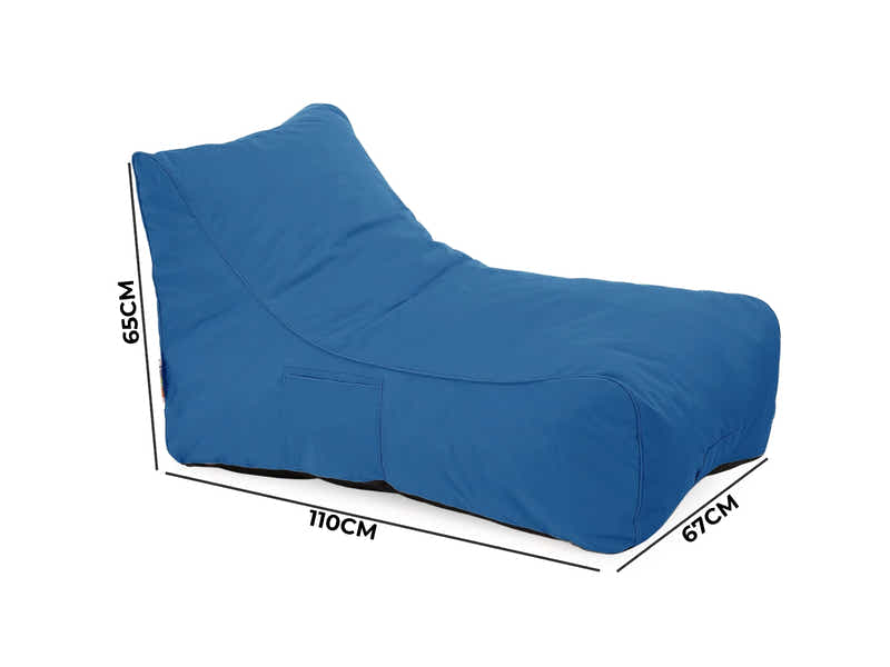 Outdoor Foam Lounger Bed - Blue
