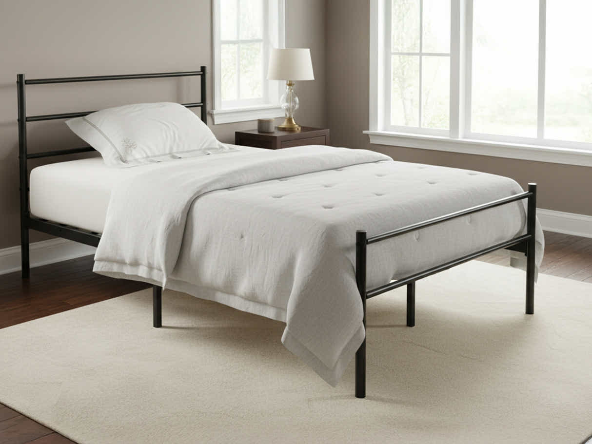 Sol Metal Bed Frame Black - King Single