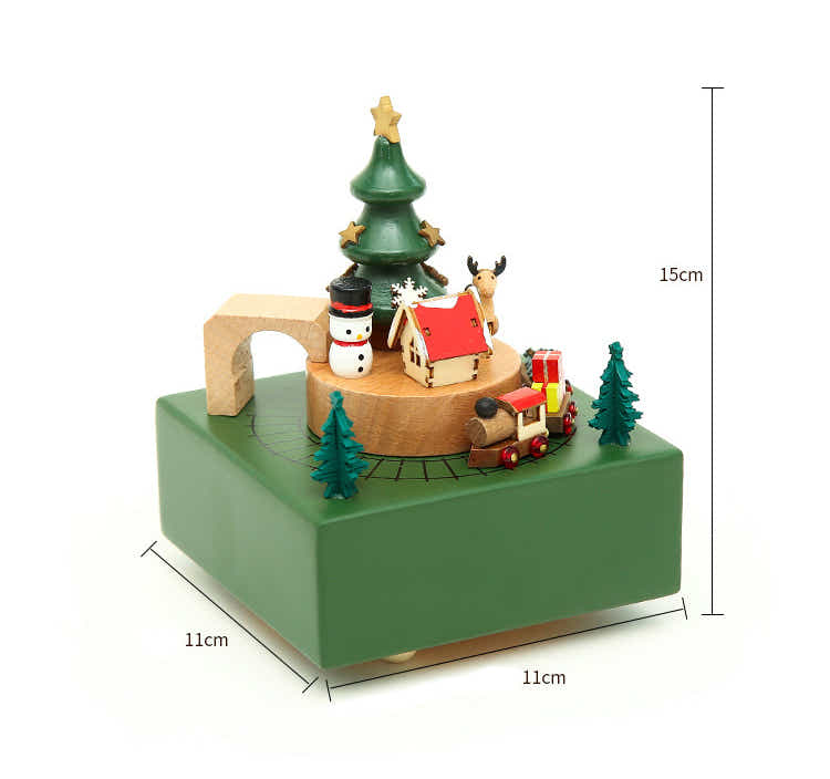 DS BS Musical Box Featuring Xmas Tree with Moving Magnetic Train