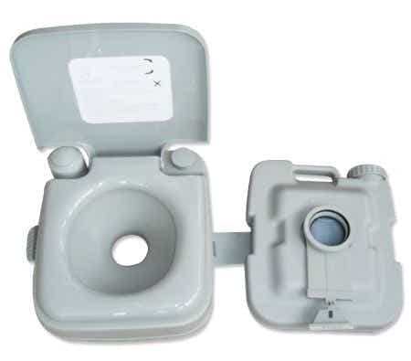DS BD Portable Toilet Camping Potty Restroom 10L Square Light Gray