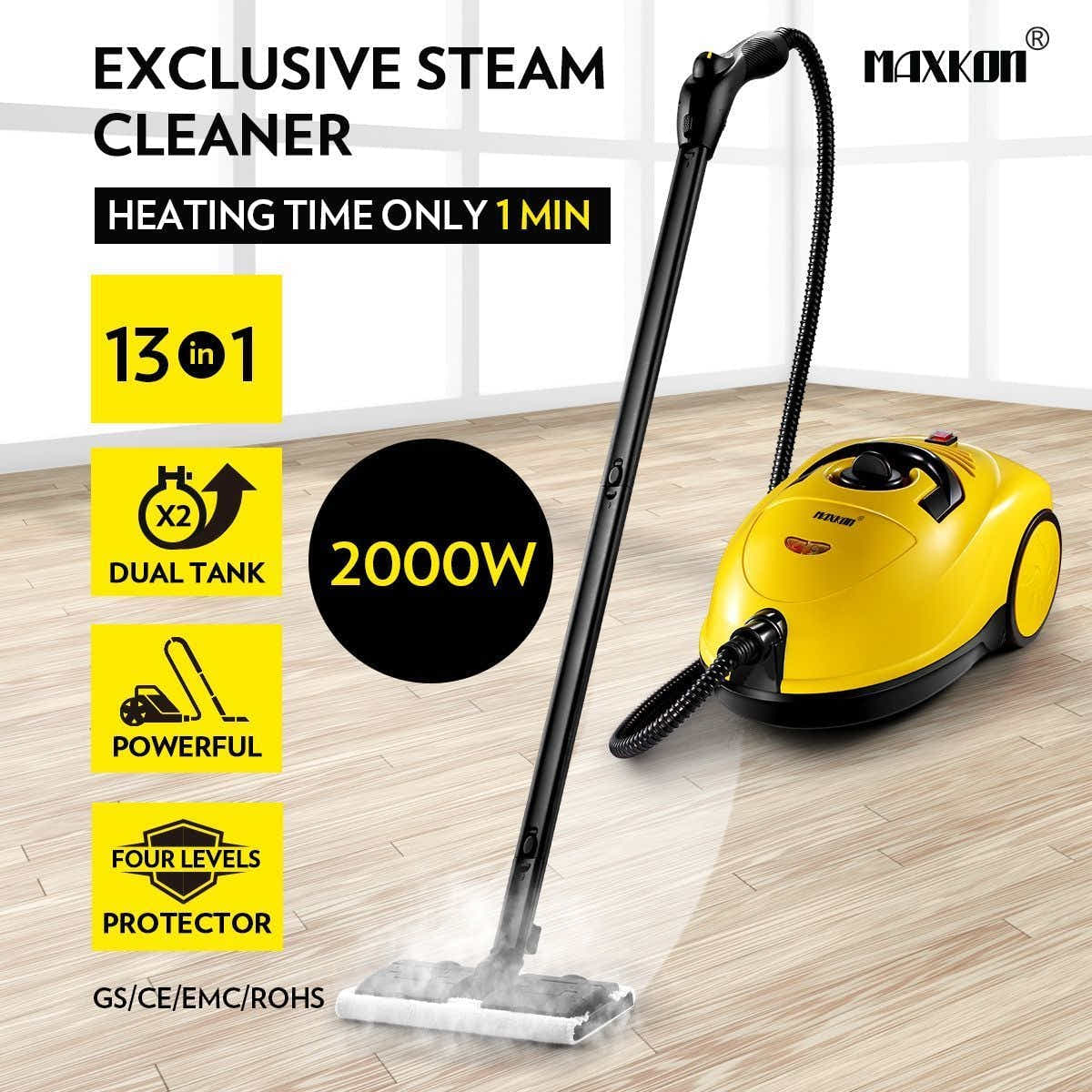 DS BD Maxkon 3.4L Commercial Home High Pressure Steam Mop Carpet Floor Window