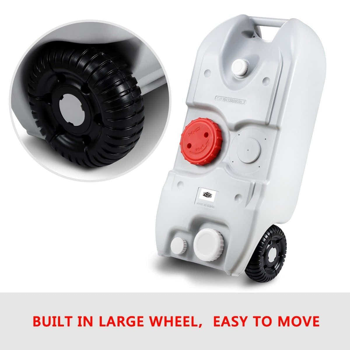 DS BD 40L Wheel Water Tank Portable Caravan Camping Motorhome Container Grey