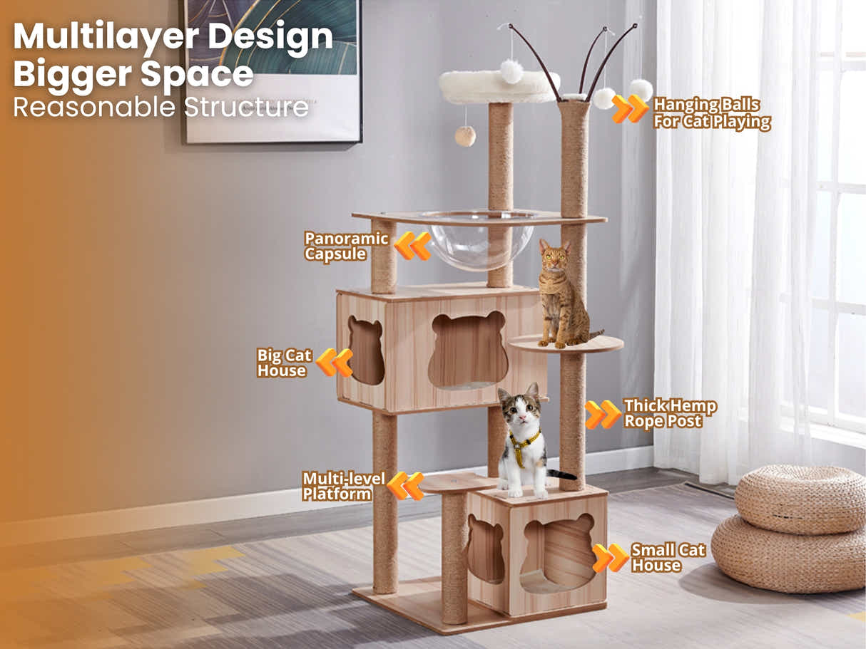 Cat Tree Wooden 1.5m