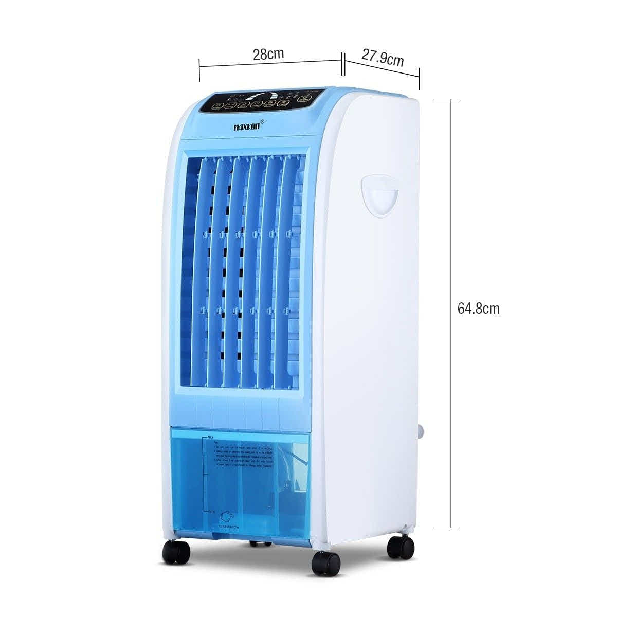 DS BD MAXKON 7L Evaporative Air Cooler Fan Button 3 Modes W/Remote Control Blue