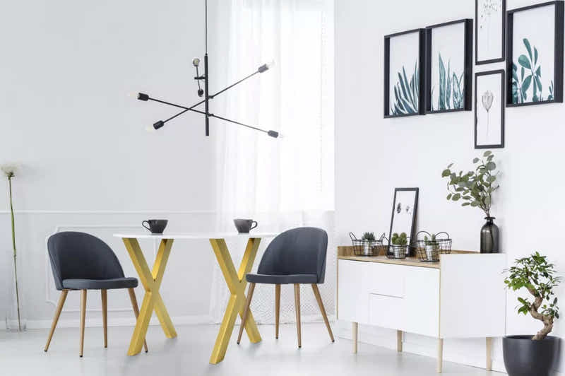 DS BS Set of 2 Steel X Shape DIY Table Bench Legs 72cm-Gold