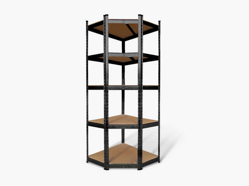 5-Layer Boltless Corner Shelving - Black