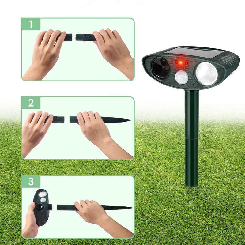 DS BS Outdoor Solar Repellent Ultrasonic Animal Repeller