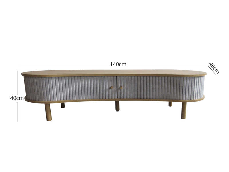 Ayla Tambour Entertainment Unit - 140 cm