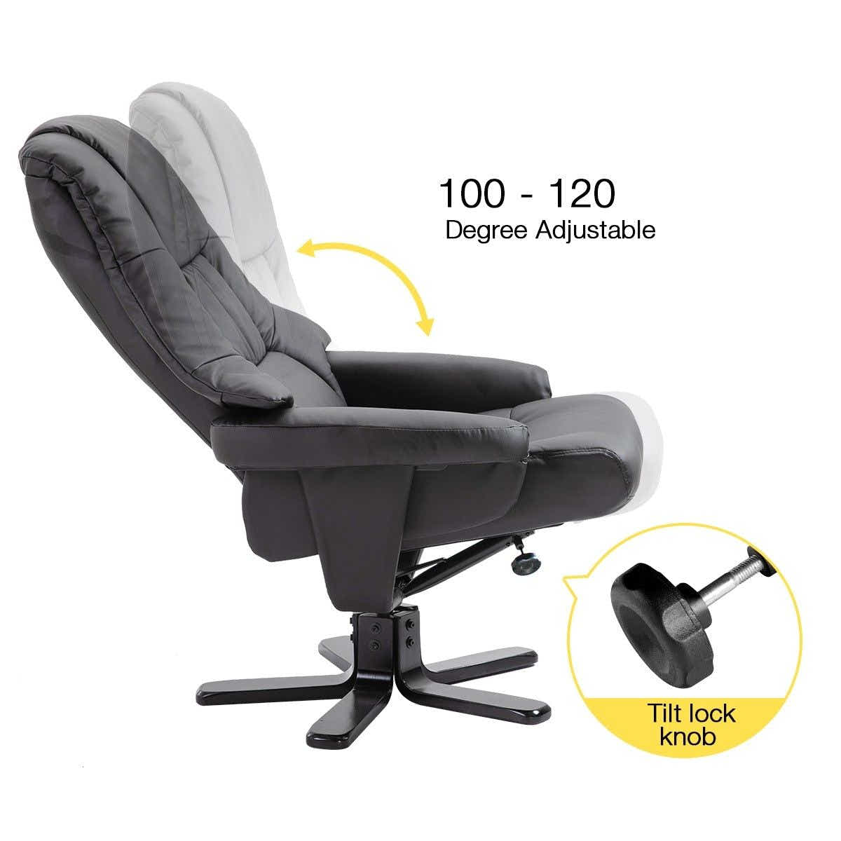 DS BD Luxdream Home Office Recliner Chair PU Leather Armchair Lounge Sofa Couch