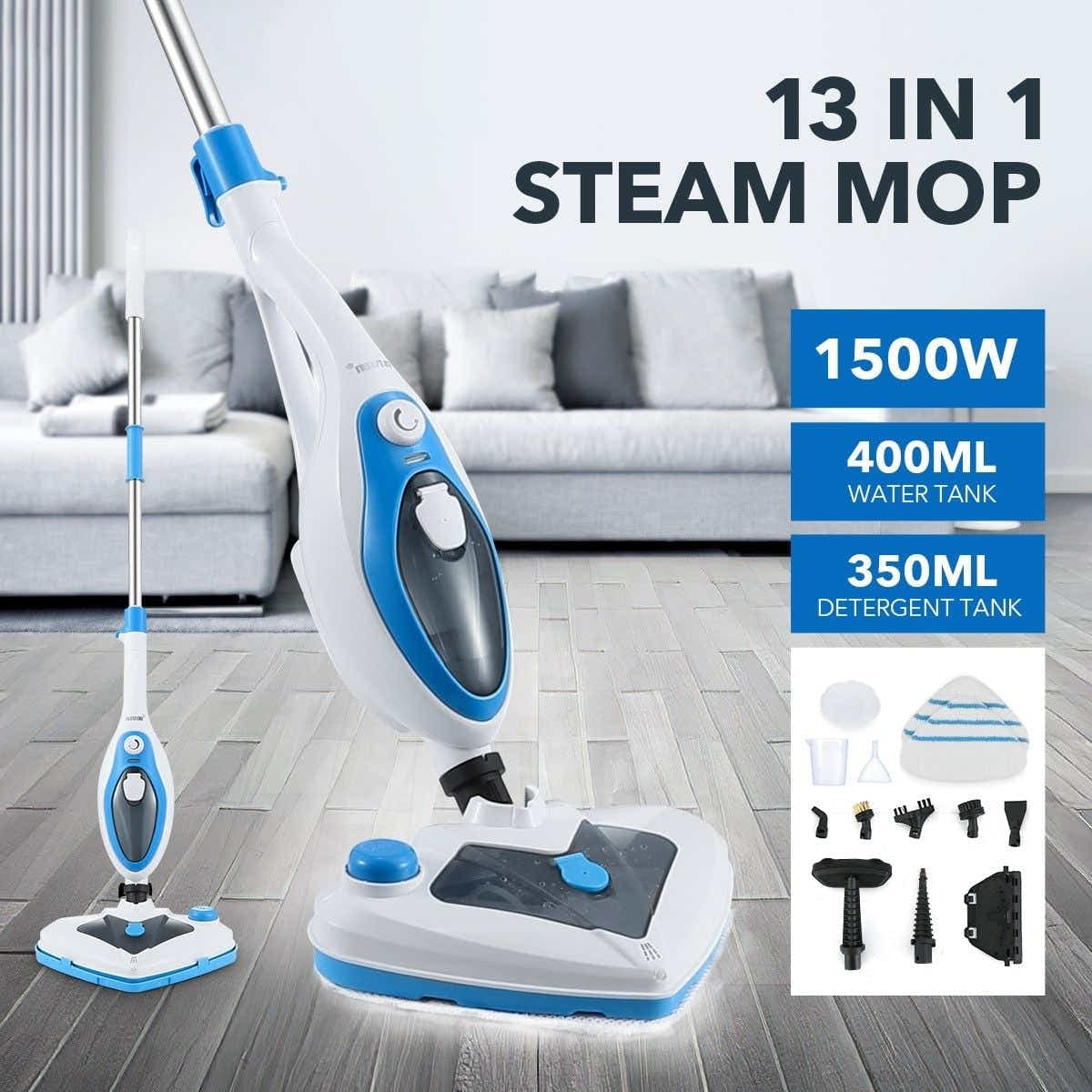 DS BD New Maxkon 13-in-1 Steam Mop 1500W Handheld Steamer Multiple Function