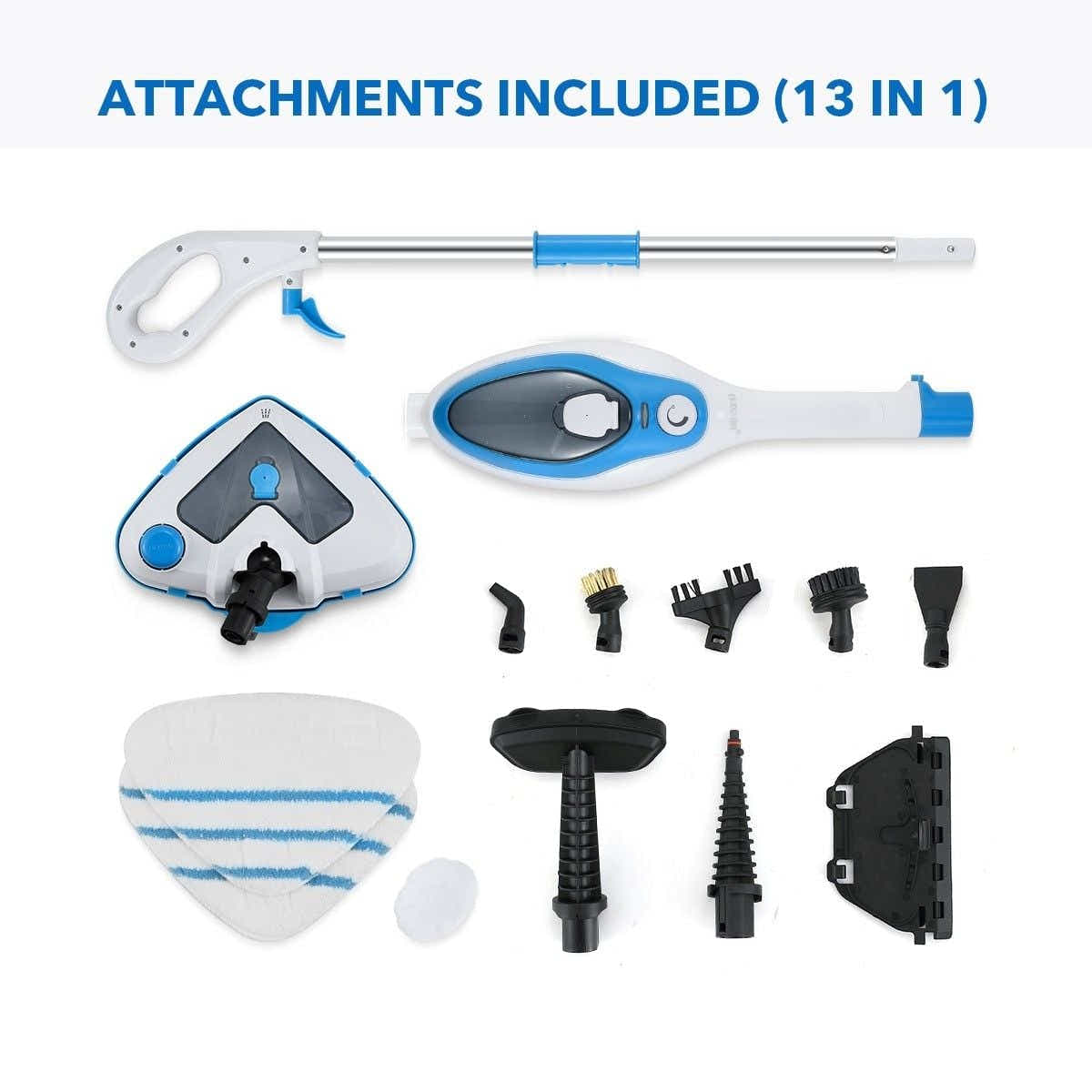 DS BD New Maxkon 13-in-1 Steam Mop 1500W Handheld Steamer Multiple Function