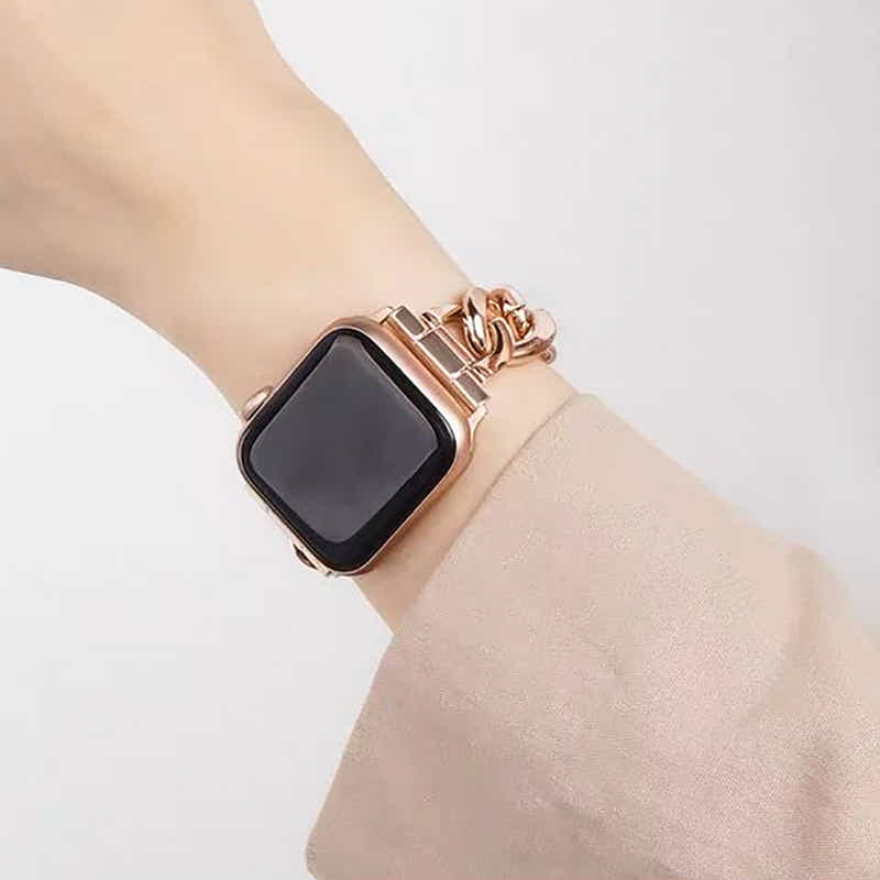 DS BS Stainless Steel Bracelet  With Apple Watch Band for 38- 40- 41MM Rose Gold