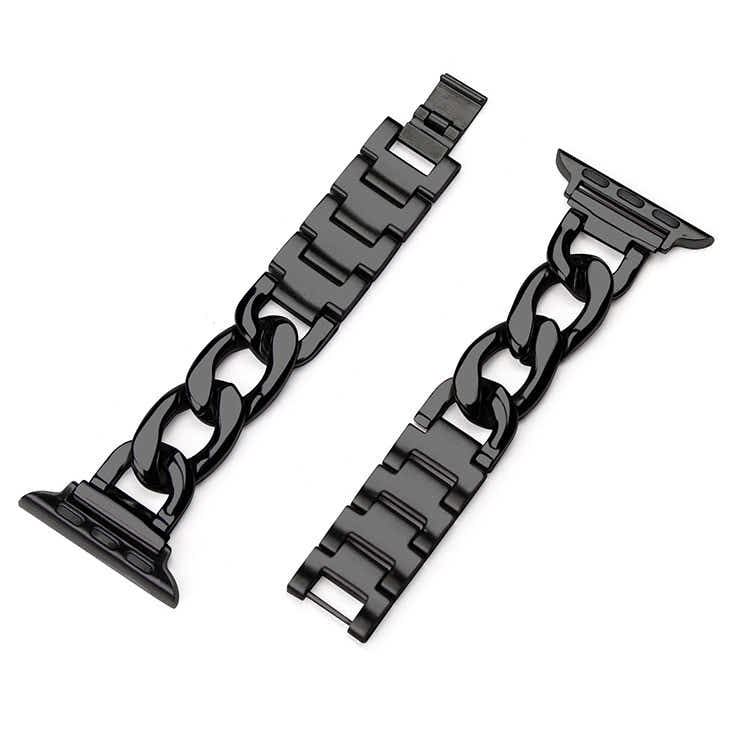 DS BS Stainless Steel Bracelet With Apple Watch Band for 42MM 44MM 45MM-Black