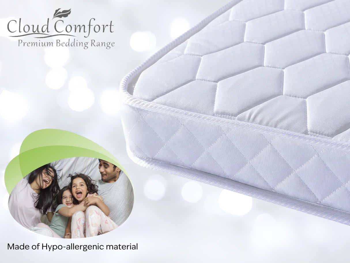 Xclusive Polli Mid-Sleeper Bunk Bed - White & Bon21 + Bon15 Mattresses
