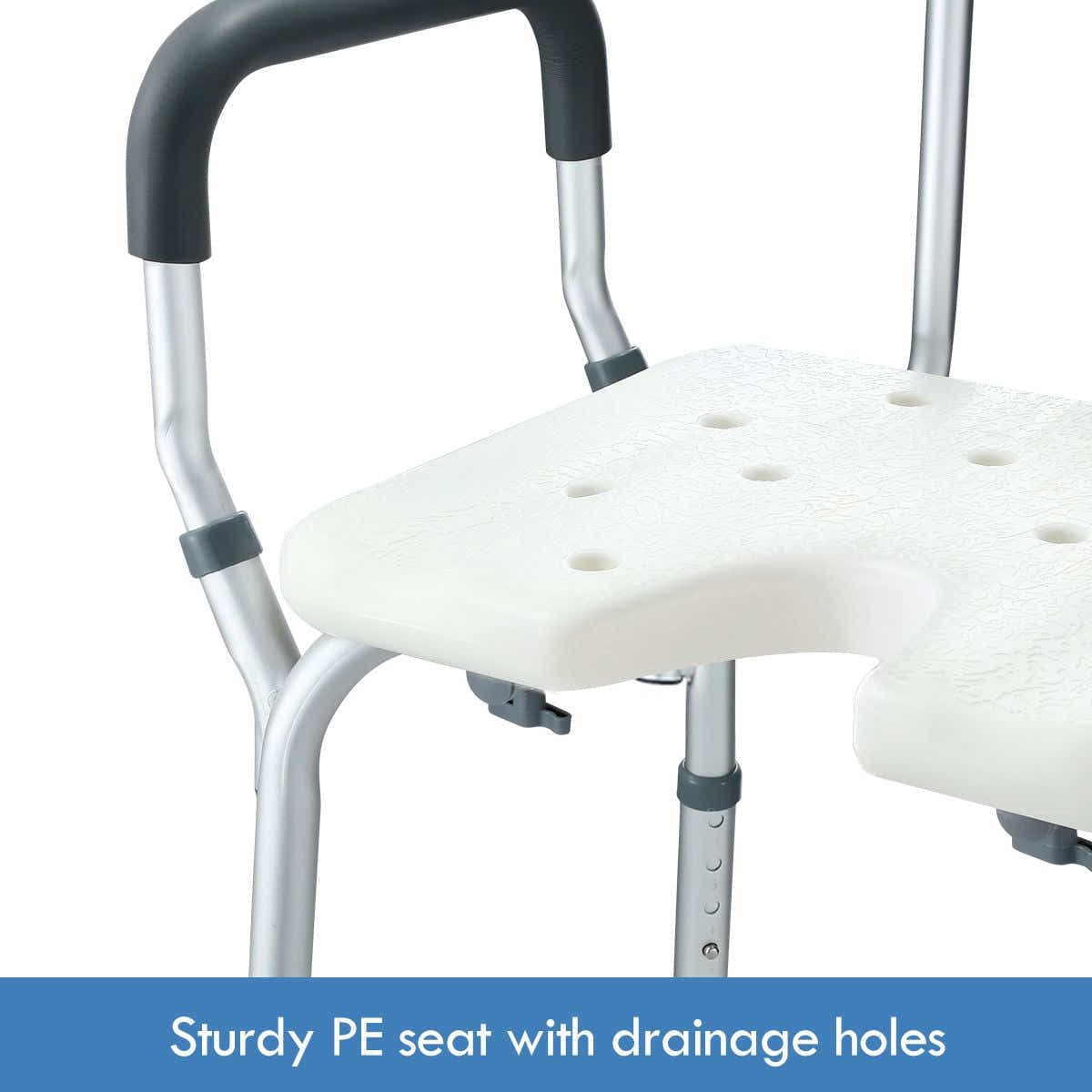 DS BD Medical Shower Chair Bathtub Bath Seat Stool with Back and Armrests