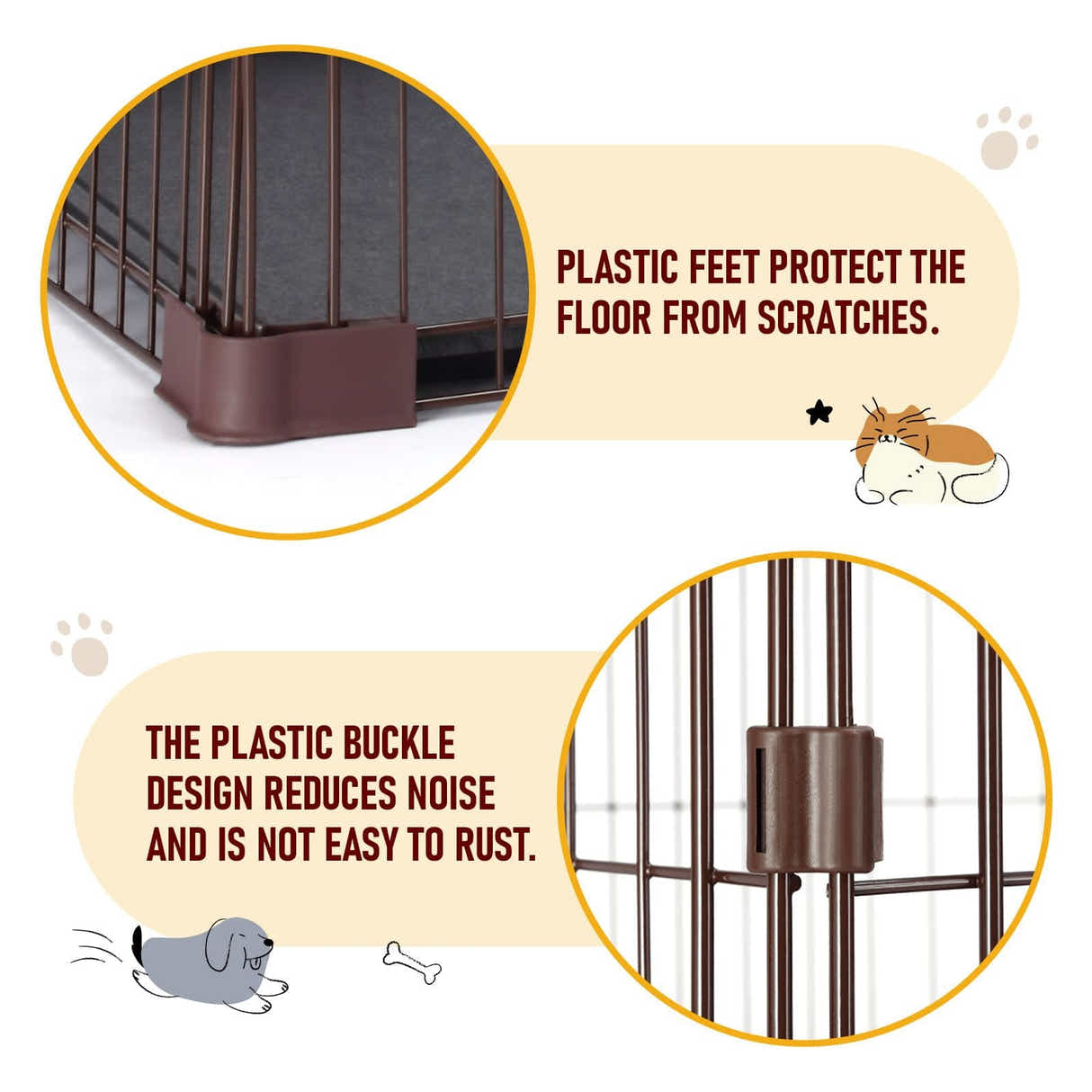 DS BD Dog Cage Cat Crate Doggy Kennel Puppy Playpen Enclosure House Toilet Tray