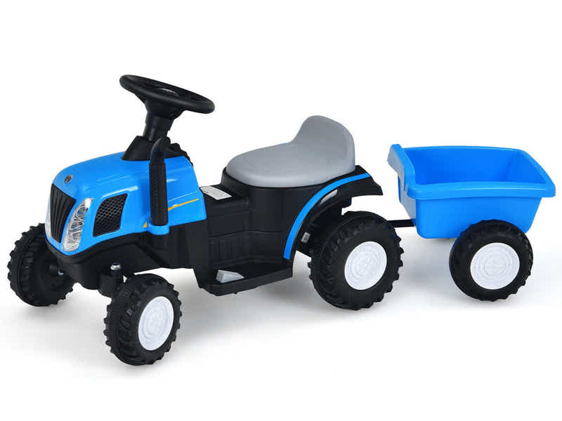 Ride On Car Tractor With Trailer New HLD T7 Blue