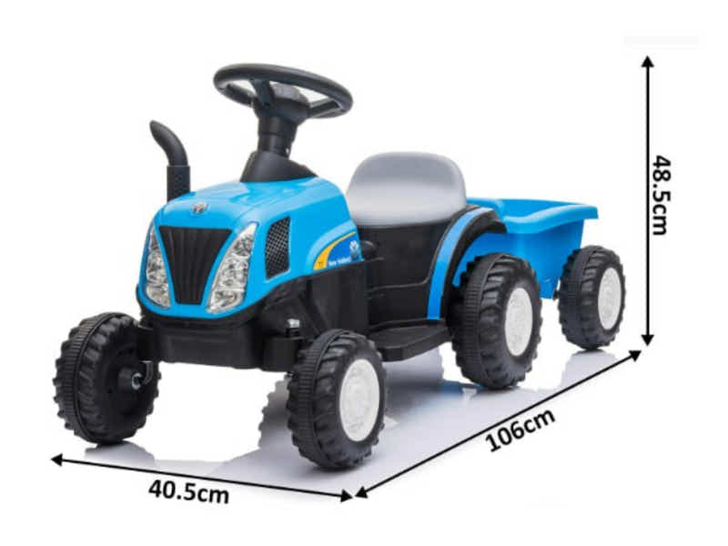 Ride On Car Tractor With Trailer New HLD T7 Blue